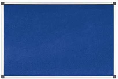 Bi-Office Maya Filztafel, Aluminium Rahmen, 90x60cm, Blau
