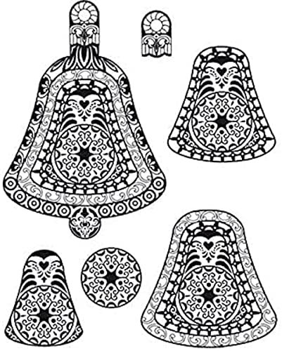 Viva Decor Clear-Stamps (Weihnachtskugeln & Glocke) Silikon Stempel - Prägung Stempel - DIY Dekoration stanzen - Stempel Silikon - DIY Stamp - Stempel Prägung - Designed in Germany