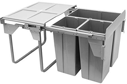 RECYCLE BIN PULL OUT KITCHEN WASTE BIN 600MM - 68 LTR (JC609M-3)