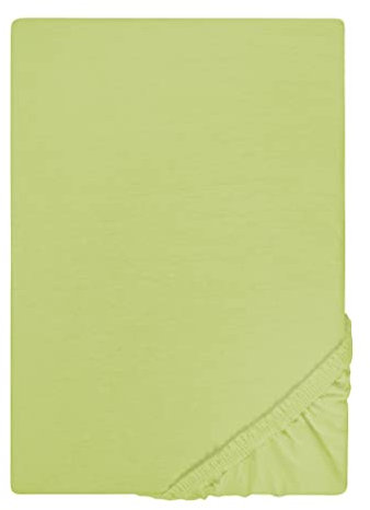 biberna Jersey-Spannbetttuch 0077155 pistaziengrün 1x 180x200 cm - 200x200 cm