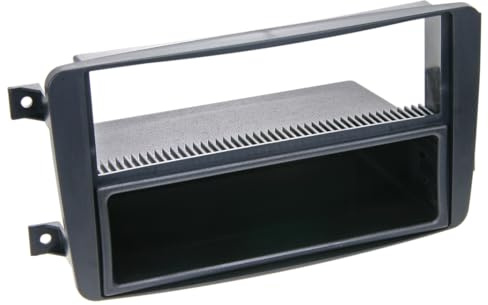 2-DIN Radioblende mit Fach Mercedes schwarz