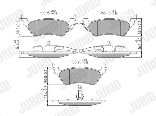 Jurid 572505J Disc Brake Pad Set (4 Pieces)