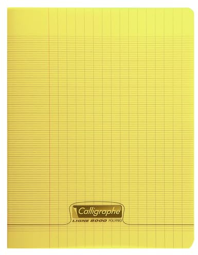 Calligraphe 18114C - Heft / Schulheft Calligraphe 17x22 cm, 30 Blatt, französische Lineatur, 90g, Gelb, 1 Stück