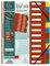 Exacompta 55245E Premium Ordnungsmappe Harmonika. Aus extra starkem Colorspan-Karton DIN A4 24 Fächer und 2 Gummizüge mit Indexfenster und dehnbarem Rücken Register-Mappe rot