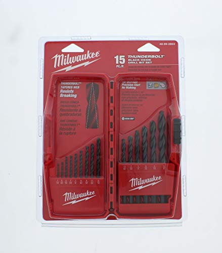 Milwaukee 48-89-2803 15-Piece Thunderbolt Black Oxide Drill Bit Set