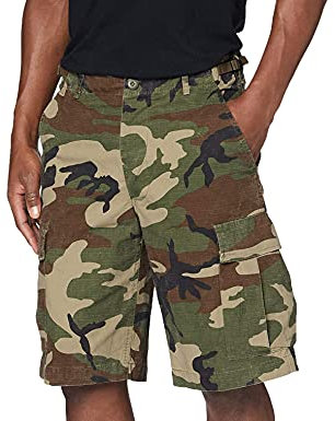 Mil-Tec US lavata Ripstop Bermuda pantaloncini Woodland Taglia M