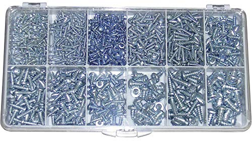 TOOLCRAFT DIN 7981-STZN Countersunk Sheet Screws 730 Pieces