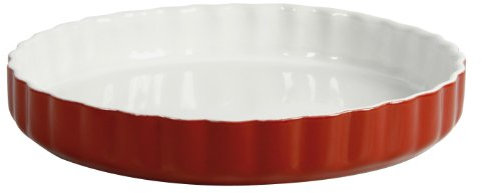 CREALYS 512735 Obstkuchenform, Keramik, 28 cm, himbeerfarben