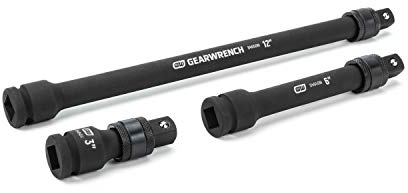 GEARWRENCH 3 Pc. 1/2 Drive Locking Impact Extension Set Includes 3, 6 & 12 - 84951N