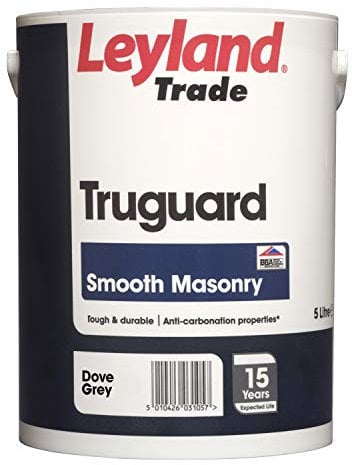 Leyland Trade Truguard Smooth Masonry Paint - Dove Grey 5L
