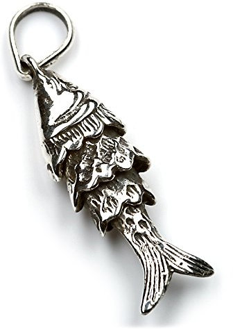 Drachensilber Anhänger Fisch Schmuck Silber Kettenanhänger Backfisch Silberschmuck Silberanhänger Mädchen Gothic