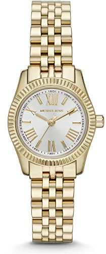 Michael Kors - MK3229 - Women's Analog Quartz Watch - Gold Plated Stainless Steel Bracelet, White/Gold, Bracelet