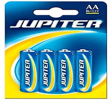 JUPITER Pila Sal. R6 Blister 4 UDS. (318383), Negro, Estandar