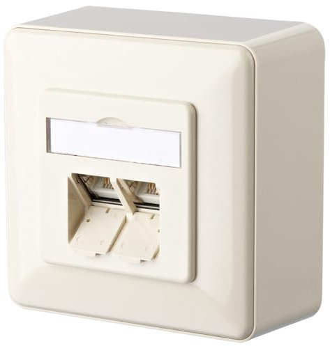 METZ CONNECT RJ45 Anschlussdose E-DAT C6 2 Port AP reinweiß