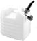 EDA - Bidon à Eau 5 L - avec Bec Verseur Logé dans le Jerrican - Certifié Contact Alimentaire - 23,5 x 11 x 30 cm - Naturel