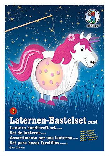 Ursus 18700003 - Laternen-Bastelset, Einhorn, ca. 21,8 x 21 x 10,3 cm