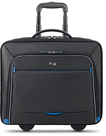 Solo New York Active Rollende Laptoptasche für Damen und Herren, geeignet für Laptops bis zu 40,6 cm (16 Zoll), Schwarz, 38,1 x 40,6 x 17,8 cm (TCC902-4/20), Schwarz, 16 x 14 1/2 9 inches, Aktiver