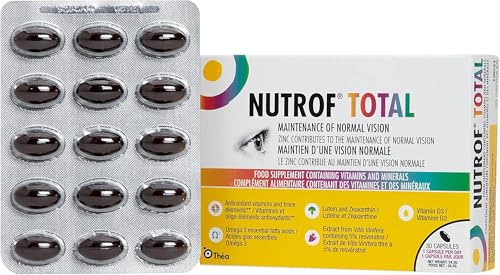Nutrof Total Eye Supplement, Lutein, Zeaxanthin & Omega 3, 30 Capsules