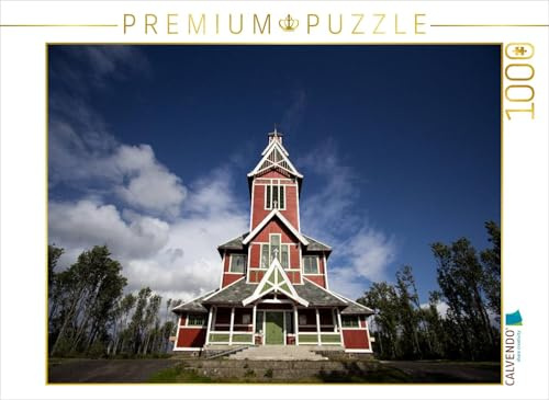 CALVENDO Puzzle Kirche bei Leknes | 1000 Teile Lege-Größe 64 x 48 cm Foto-Puzzle für glückliche Stunden