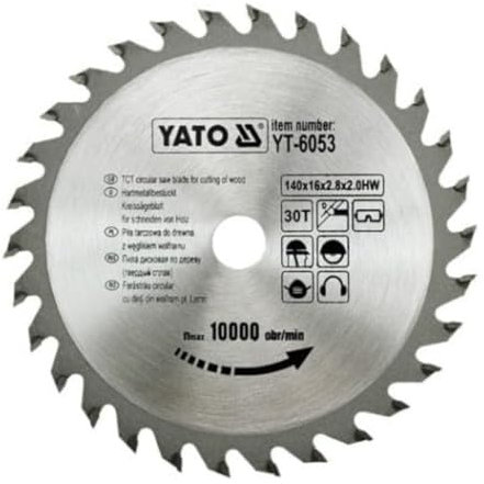 YATO YT-6053 - TCT Lame en bois 140 x 30 x 16 mm