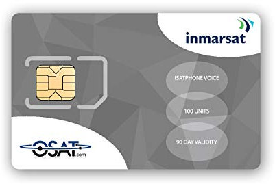 Inmarsat IsatPhone Prepaid SIM Karte mit 100 Einheiten (67 Minuten)