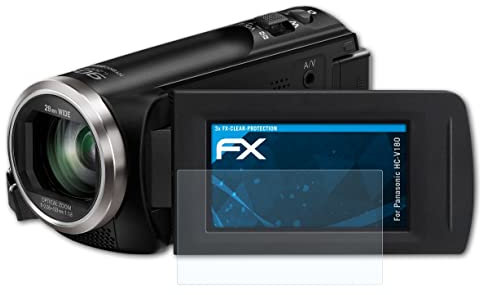 atFoliX Screen Protection Film compatible with Panasonic HC-V180 Screen Protector, ultra-clear FX Protective Film (3X)