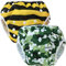Teamoy 2pcs Baby Nappy riutilizzabile pannolino da nuoto, costume piscina neonato Lavabili per 0-3 Anni (Camouflage+ Bees)