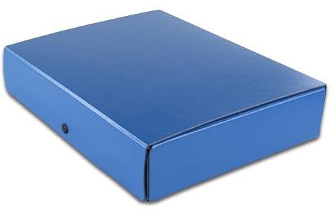 Elba Dokumenten-Box A4 aus Hartpappe, 6 cm Füllhöhe, blau