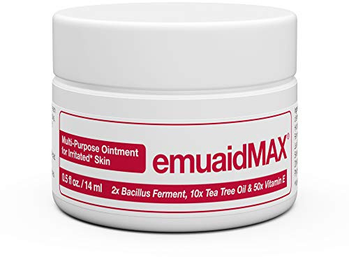 emuaid EMUAIDMAX Ointment for Itchy Skin, Maximum Strength Treatment for Athlete's Foot, Psoriasis, Jock Itch, Rash, Eczema, Cold Sores, Blisters, and Yeast Infection, 2oz