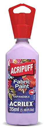 Acrilex 35 ml acripuff heatpuff Pintura de Tela, Color Negro