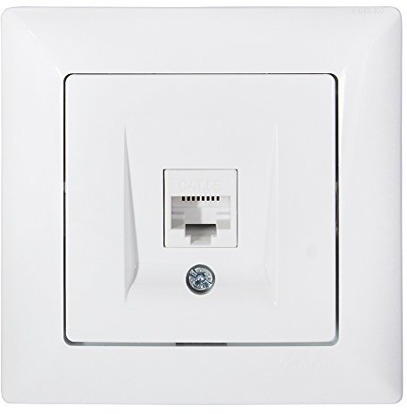 Gunsan Visage Datenbuchse 1-fach CAT6 Internet Netzwerk Weiss