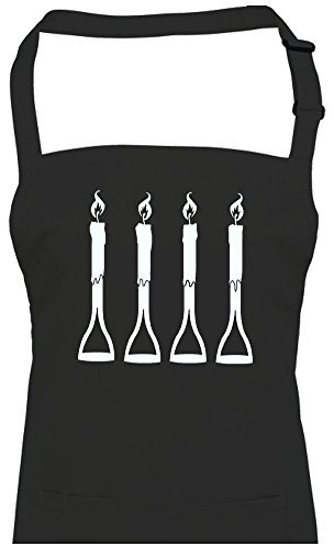 FatCuckoo FORK HANDLES or FOUR CANDLES- Comedy inspired unisex kitchen chef's apron from