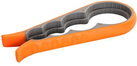 Jar Opener and Bottle Opener for Weak Hands Arthritis Elderly and Children,Non-Slip Jar Opener Grip Get Lids Off with Ease (Orange)
