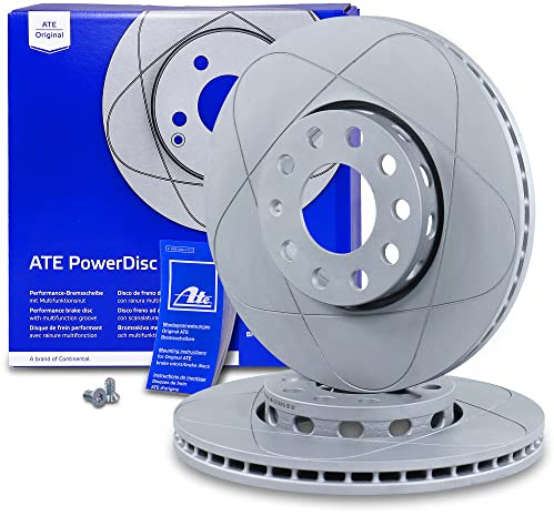 ATE 24032501051 Bremsscheibe Power Disc - (Paar) | Kompatibel mit: AUDI 100 C4 Avant, 100 C4 Stufenheck, A4 B5, A4 B5 Avant, A4 B6, A4 B6 Avant, A4 B6 Cabriolet, A4 B7