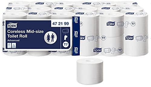 TORK 472199 Coreless Lot de 36 rouleaux de papier toilette 2 épaisseurs Blanc