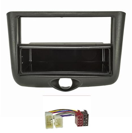 tomzz Audio 2455-024 Radioblende Set kompatibel mit Toyota Yaris P1 Yaris Verso P1 Bj.1999-2003 schwarz mit Radioadapter ISO