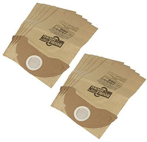 Vacspare 10 Double Micro Paper Dust Bags for Karcher 69043220 Wet and Dry WD2 A1000, A2000 A4000 Series Vacuum Cleaners
