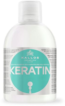KJMN Keratin Regenerierendes Shampoo mit Keratin und Milchprotein für trockenes, geschädigtes und chemisch behandeltes Haar, 1000 ml