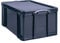 Really Useful Kunststoff-Aufbewahrungsbox recycelt robust stapelbar 64 Liter, Schwarz, 440 x 710 x 310 mm