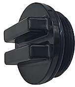 Hayward SP1022CBLK Bouchon de vidange de Piscine en béton Noir 3,8 cm MIP avec Joint torique