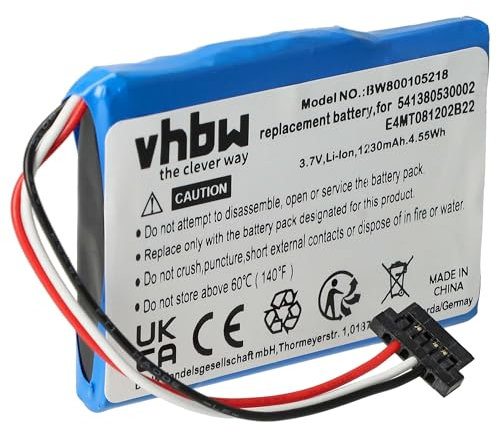 vhbw Batterie Compatible avec Navigon Transonic PNA 7000, PNA 7000T, PNA-6000, PNA-6000T GPS, Appareil de Navigation (1200mAh, 3,7V, Li-ION)