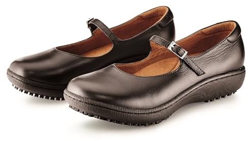 Shoes for Crews Mary Jane II – Comfortable Work Shoe, Leather Upper, Cushioned Insole, Slip-Resistant Outsole, Classic Office Style, OB E SRC – for Women