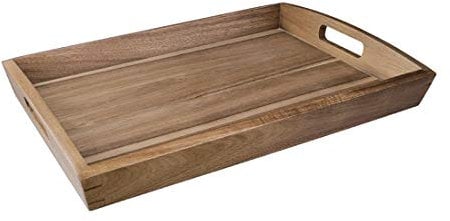 Olympia Plateau de service en acacia, taille : 510 (L) x 350 (P) mm, usage professionnel et domestique, GM266