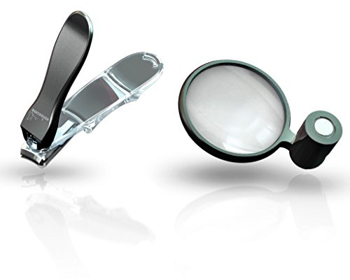 Genius - Nagelknipser 3D-Knipser, groß inkl. Lupe schwarz 11144