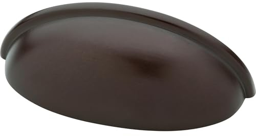 Franklin Brass 10 Pack Dark Oil Rubbed Bronze Cabinet Handles 3 inch (76mm) Kitchen Cabinet Handles and Drawer Pulls for Cupboards and Dressers | Cup Pull