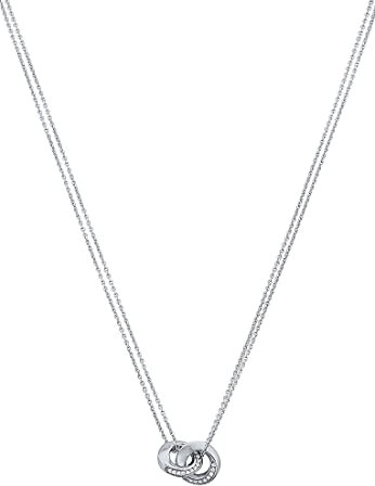 JETTE Damen-Kette 925er Silber rhodiniert 54 Zirkonia One Size 87023486