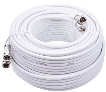 MAST DIGITAL YCABO3JA Smedz, kit di prolunga coassiale con doppio cavo coassiale per fucile satellitare Smedz, con connettori F a compressione di alta qualità per Sky+, Sky Q, Sky HD, Freesat+ | bianco