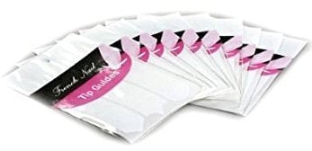 Self-Adhesive French Manicure Guidance Stickers, 10 x Nail Guides Packs of 48, white, 10