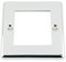 Polished Chrome - Classic Plate - Modular Data Grid Faceplate - Cut Hole 50 x 50 mm