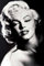 Monroe, Marilyn - Glamour - Filmposter Kino Movie schwarz-Weiss Foto Marilyn Monroe - Grösse 61x91,5 cm + 2 St Posterleisten Kunststoff 62 cm transparent